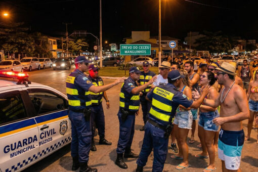 Confusão entre Guarda Municipal e grupo de Foliões em Buzios